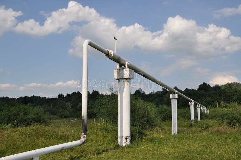 The Main Gas Pipeline of a High Pressure. Stock Image Image of main