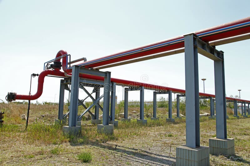Pipeline of Oil Field, Industrial Equipment Stock Photo Image of thermostat, natural 220880842