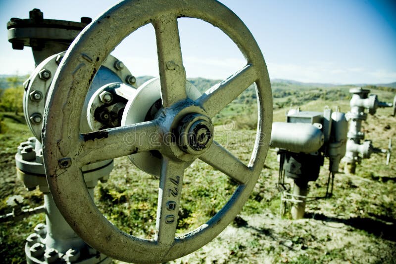 Pipelinepumpventiler royaltyfri bild