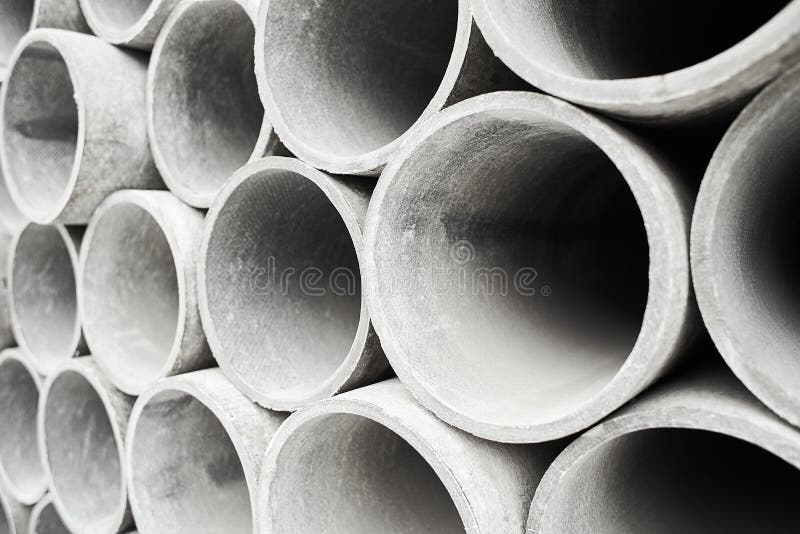 Pipes at the Hardware Store Used for the Construction. Close Up