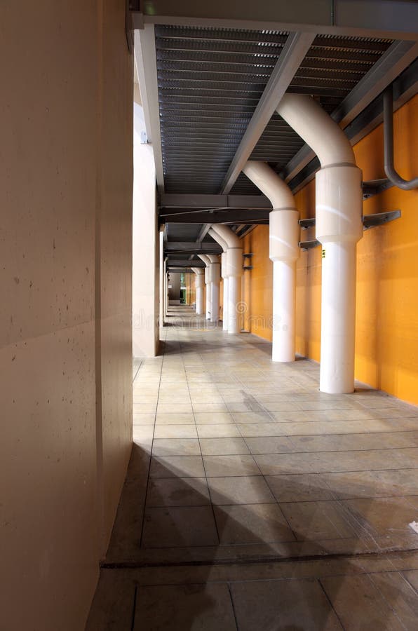 Pipes & a long hallway, Bonneville dam, OR.