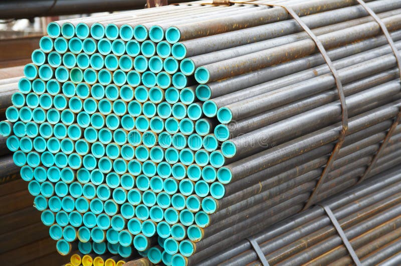 Metal Tube Warehouse royalty free stock image Metal Tube Warehouse royalty free stock image