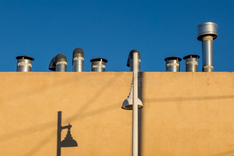 Pipes on a Rooftop royalty free stock images Pipes on a Rooftop royalty free stock images