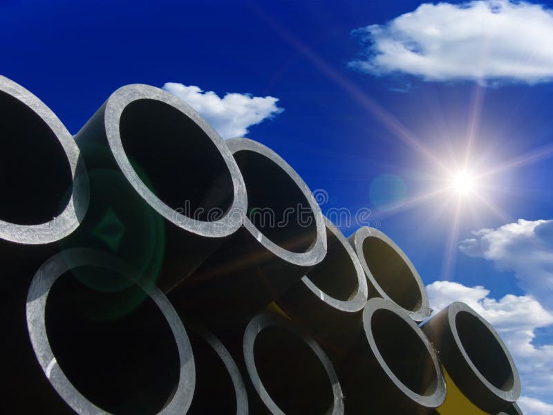 Pipes for water in a stack