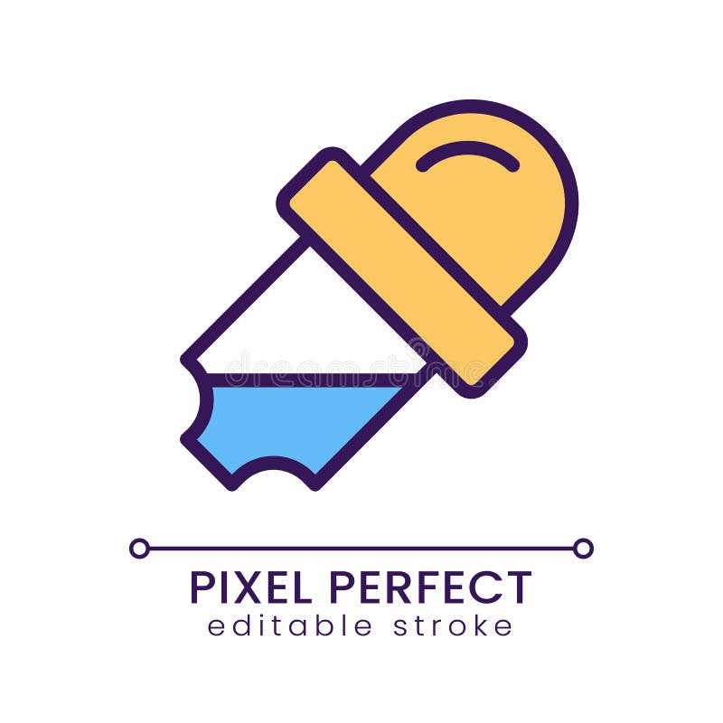 Pipet pixel perfect RGB color icon stock illustration