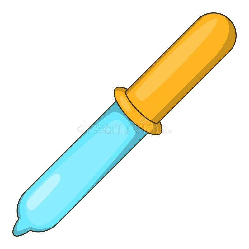 Pipette Icon, Cartoon Style Stock Vector - Illustration of drop, liquid