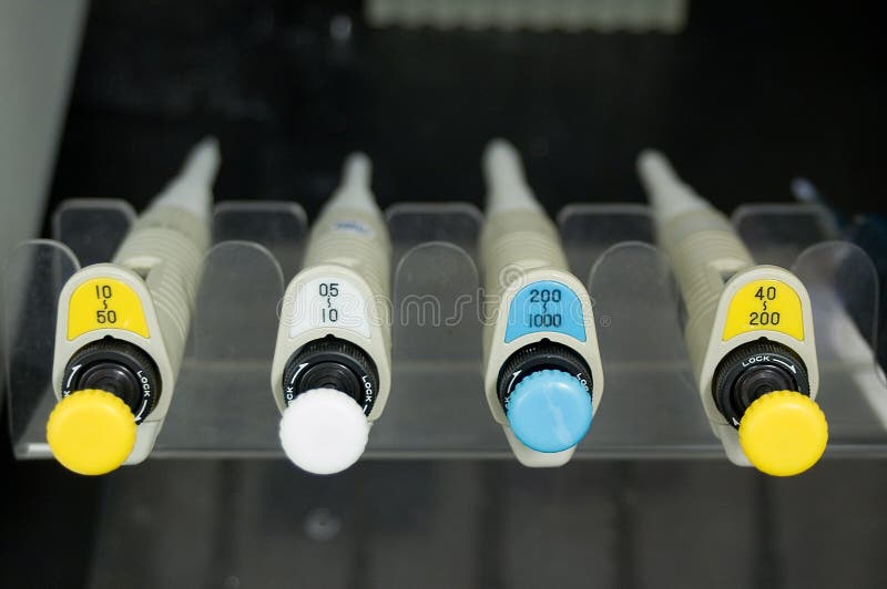 Pipettors royalty free stock photo