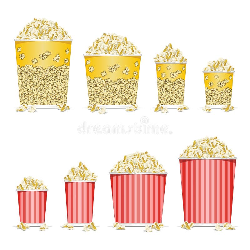 Pipocas ilustração stock