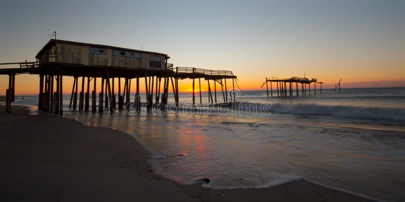 Cape Hatteras, Frisco pir fotografering för bildbyråer