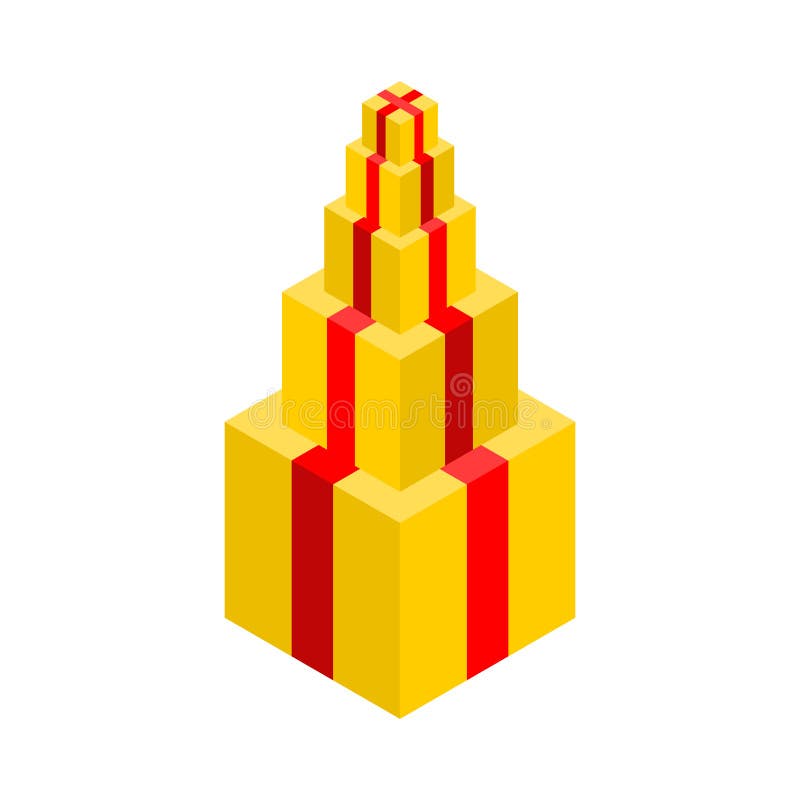 Piramide del regalo isolata Lotto del contenitore di regalo Illustrazione di vettore royalty illustrazione gratis Piramide del regalo isolata Lotto del contenitore di regalo Illustrazione di vettore royalty illustrazione gratis