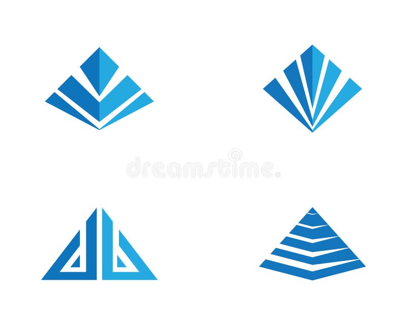 Piramide Logo Sjabloon stock illustratie