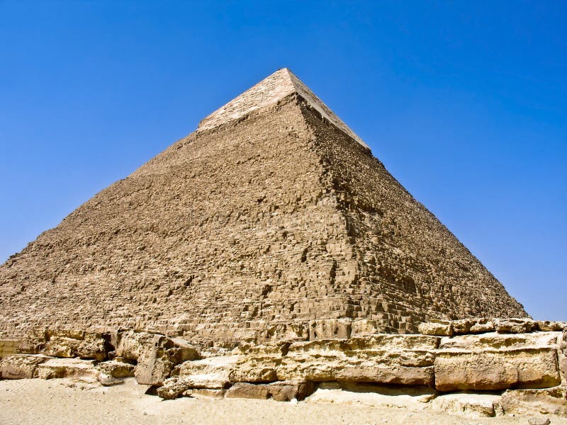 Piramide van Khafre, Giza, Egypte stock afbeelding Piramide van Khafre, Giza, Egypte stock afbeelding