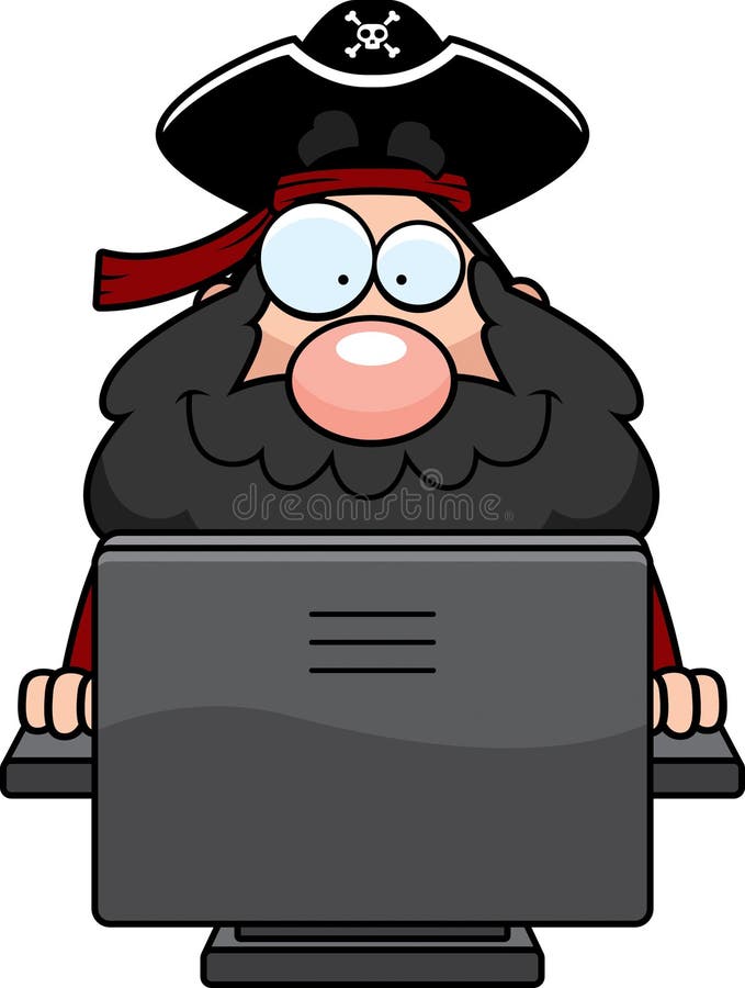 Pirata del ordenador ilustración del vector Pirata del ordenador ilustración del vector