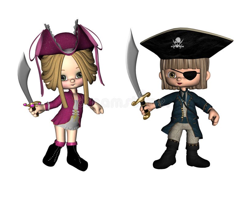 Piratas lindos de Toon libre illustration Piratas lindos de Toon libre illustration
