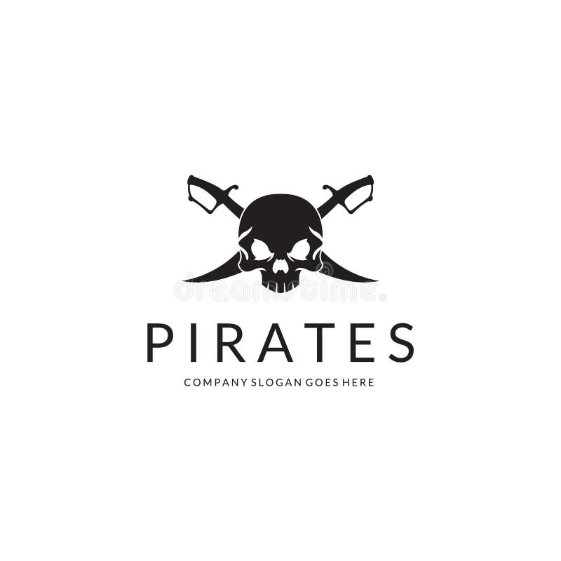 Vetor de ilustração do logotipo do crânio de piratas