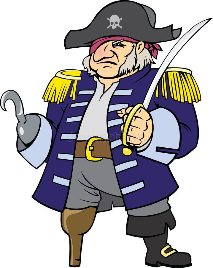 Pirate captain stock illustration