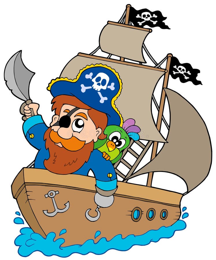 Pirate Sailing On Ship Royalty Free Stock Photo - Image: 11370725