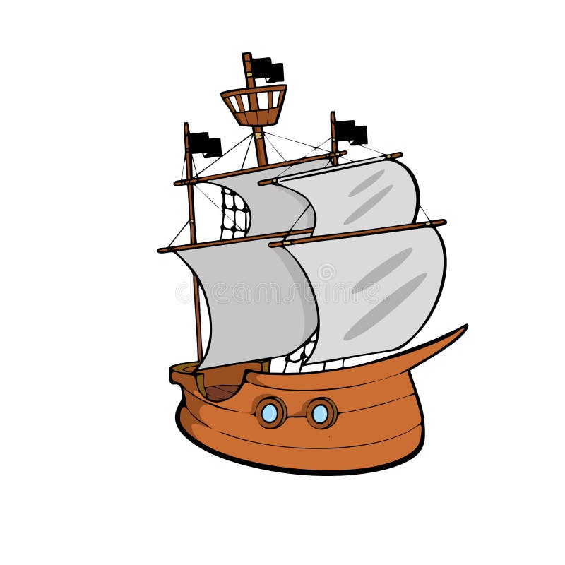 Cartoon Pirate Ship Stock Illustrations – 18,630 Cartoon Pirate