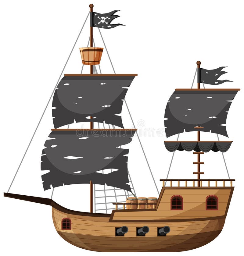 Pirate ship labeled