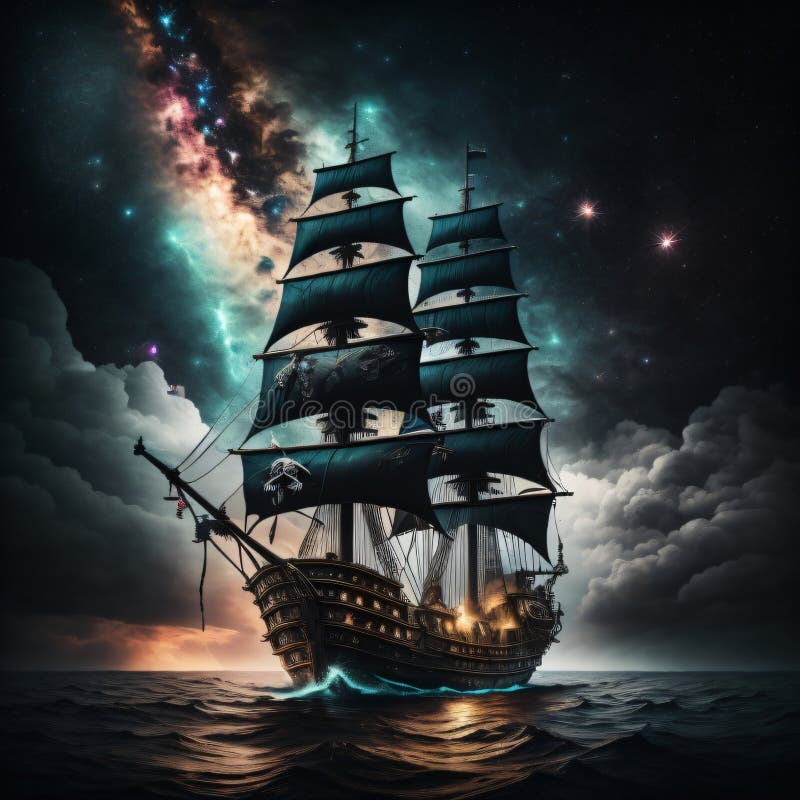 EXTRA LARGE treasure Island Pirate Ship Vinyl Wallpaper - Etsy Norway