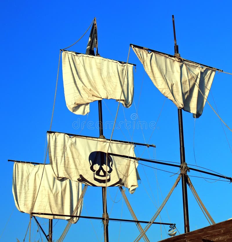 Pirate Ship Sails royalty free stock photography Pirate Ship Sails royalty free stock photography