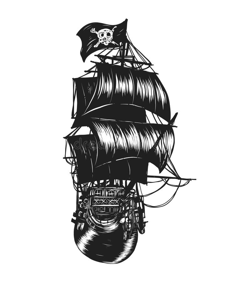 Black Pearl Tattoo Design  Pirate ship drawing Pirate ship tattoos Pirate  tattoo