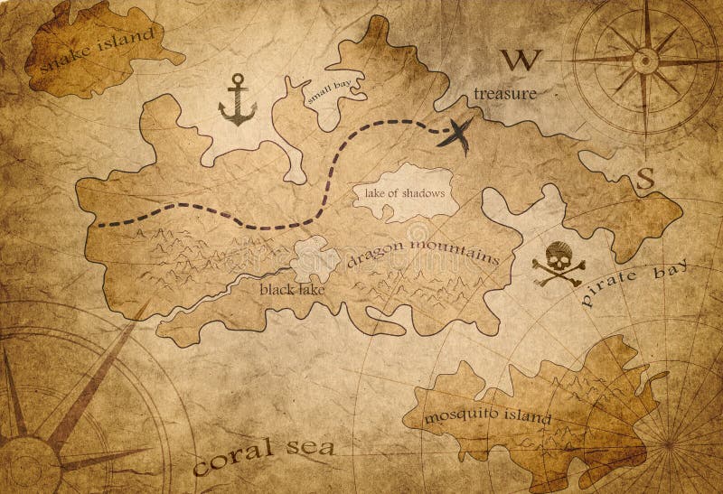 Piratenschatzkarte lizenzfreie abbildung Piratenschatzkarte lizenzfreie abbildung