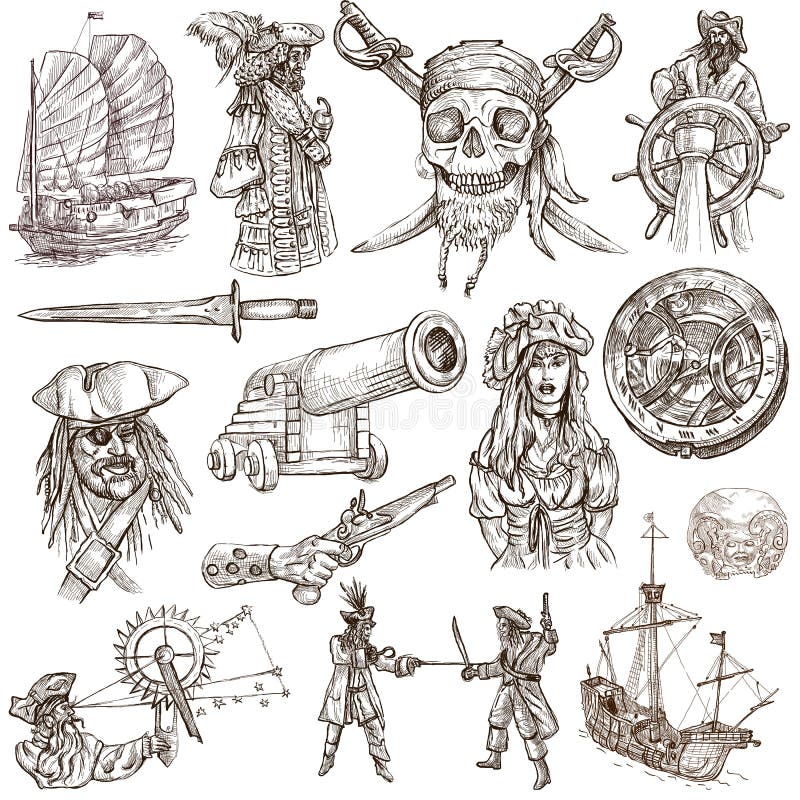 Pirates (no.2) - An hand drawn collection