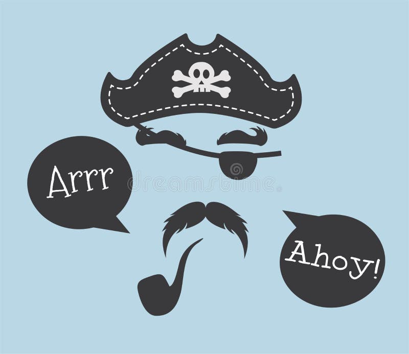 Piratez les symboles principaux avec le crâne et les os croisés illustration libre de droits Piratez les symboles principaux avec le crâne et les os croisés illustration libre de droits