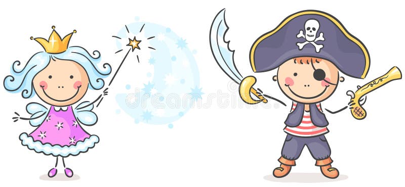 Piratkopiera och fedräkter stock illustrationer Piratkopiera och fedräkter stock illustrationer