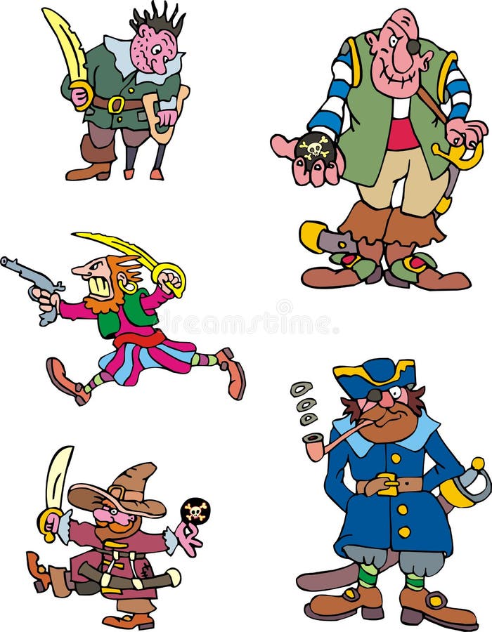 Piratów kapitany ilustracji Piratów kapitany ilustracji