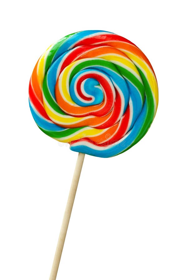 Colorful lollipop isolated against white. Colorful lollipop isolated against white