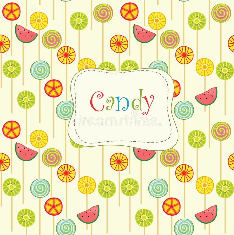 Piruletas de la fruta stock de ilustración Piruletas de la fruta stock de ilustración