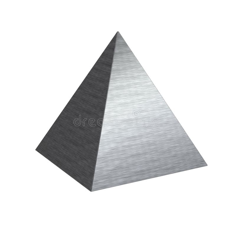 Pirámide cepillada del acero del metal de la textura