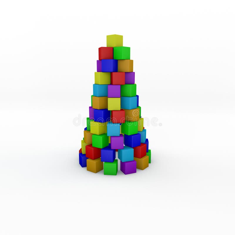 Pirámide de las unidades de creación del juguete ilustración de la representación 3d libre illustration Pirámide de las unidades de creación del juguete ilustración de la representación 3d libre illustration