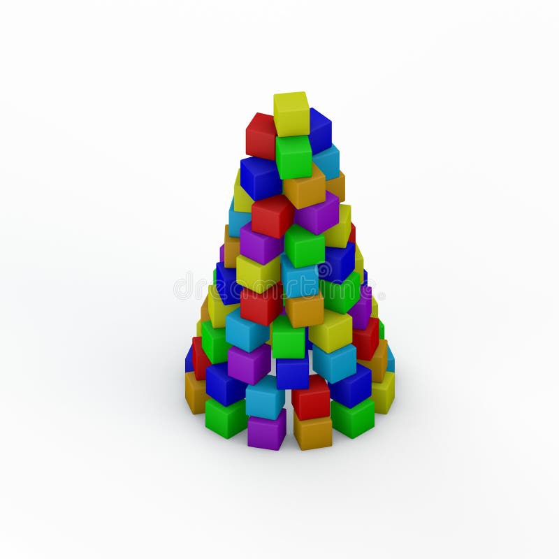 Pirámide de las unidades de creación del juguete ilustración de la representación 3d Isom libre illustration Pirámide de las unidades de creación del juguete ilustración de la representación 3d Isom libre illustration