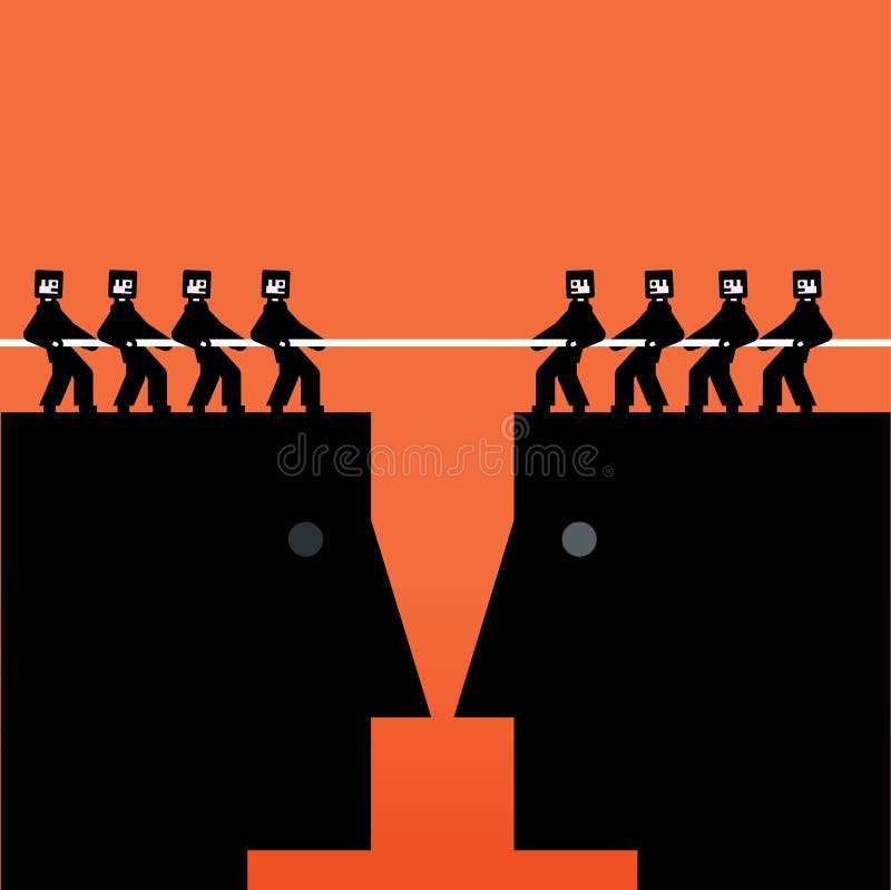 Pirámide humana y carta en me gusta la mano ilustración del vector Pirámide humana y carta en me gusta la mano ilustración del vector
