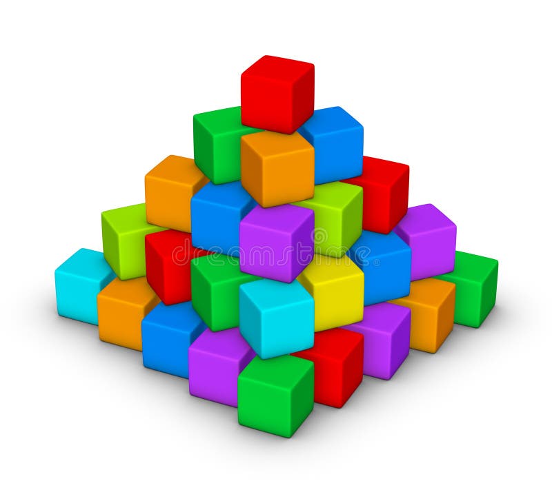 Pirâmide colorida ilustração do vetor