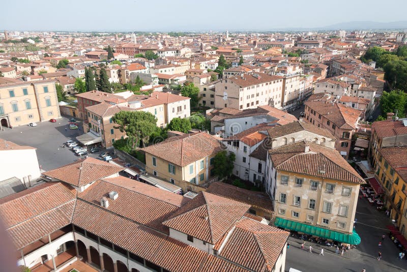 Pisa Old Town Center Cityscape Stock Image - Image of scenery, town ...