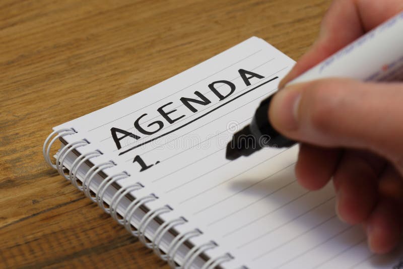 Pisać agendzie obrazy stock Pisać agendzie obrazy stock