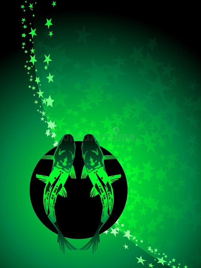 Pisces zodiac background