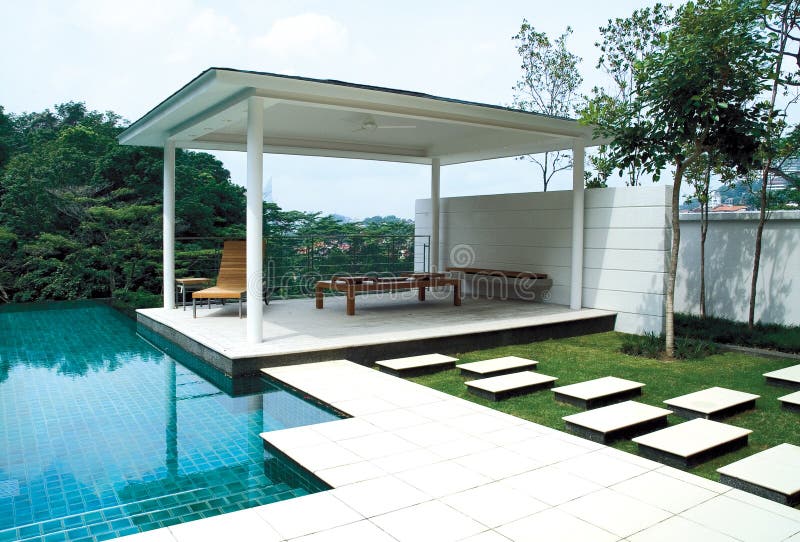 Piscine de luxe d'une maison de luxe