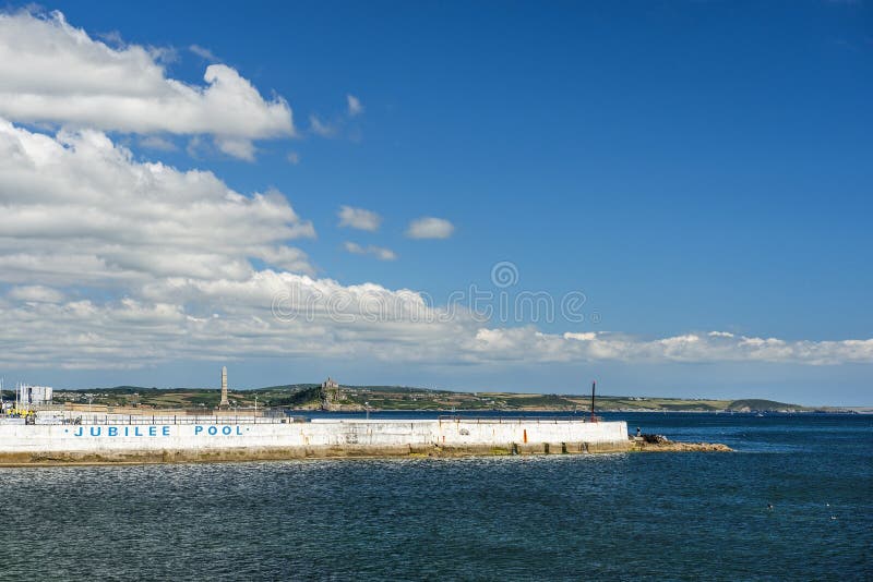 Piscine de jubilé, Penzance, les Cornouailles, Angleterre photographie stock Piscine de jubilé, Penzance, les Cornouailles, Angleterre photographie stock