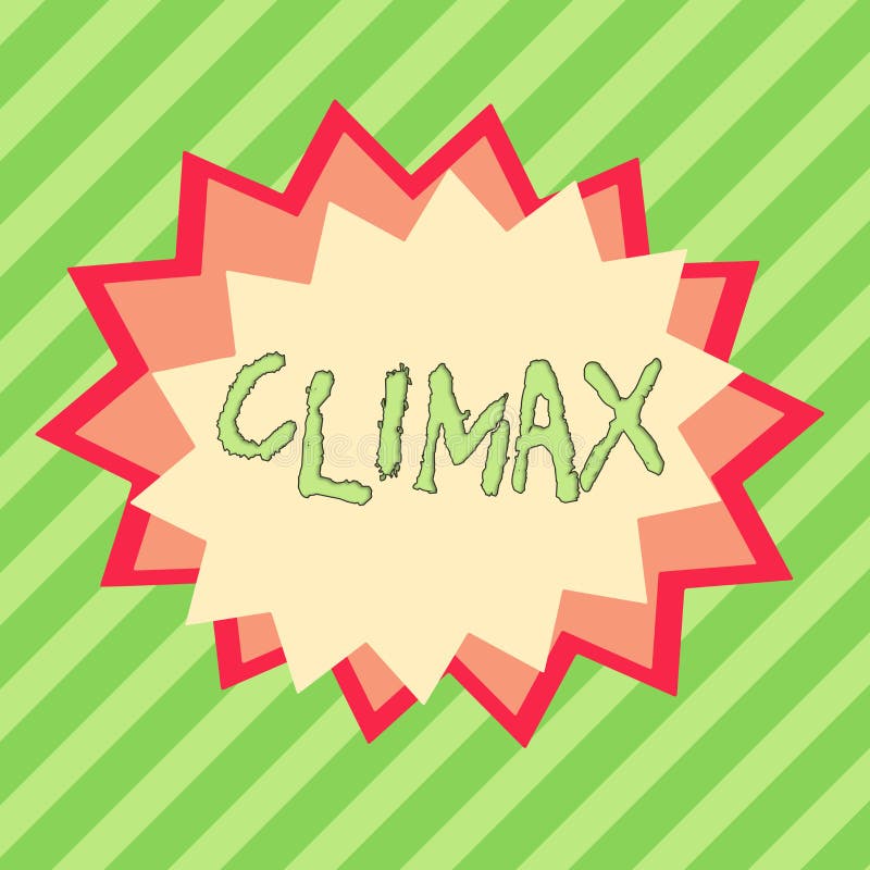 Conceptual hand writing showing Climax. Concept meaning the highest or most intense point in the development or resolution Asymmetrical uneven shaped pattern object multicolour design. Conceptual hand writing showing Climax. Concept meaning the highest or most intense point in the development or resolution Asymmetrical uneven shaped pattern object multicolour design