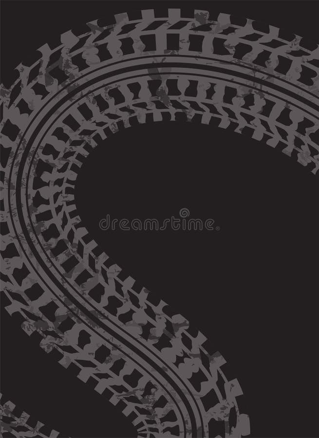 Pista negra del neumático de Grunge libre illustration