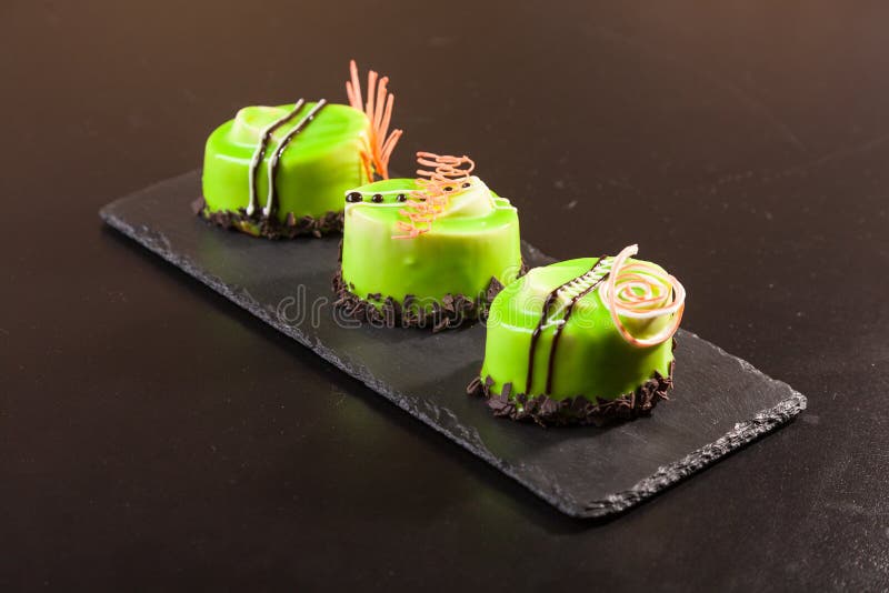 Pistachio dessert on plate stock photo. Image of delight 74384012