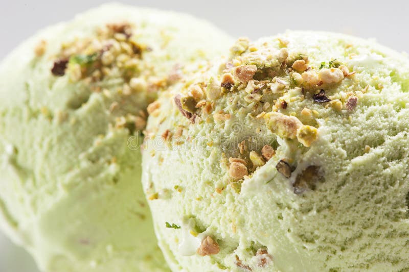 Pistachio Ice Cream in Bowl Stock Photo Image of flavor, ingredient