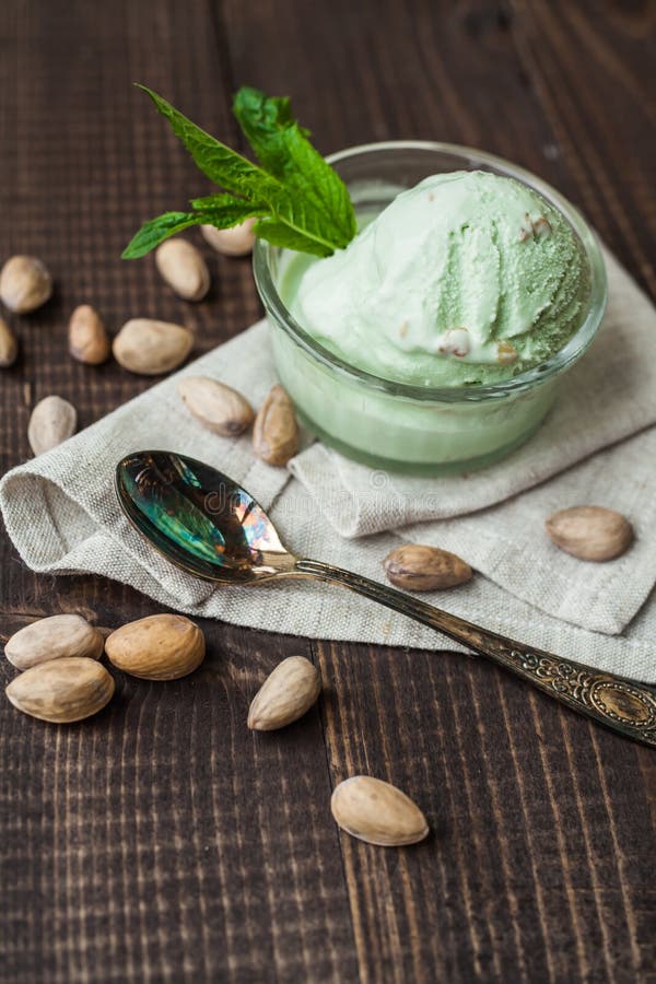 Pistachio ice cream stock photo. Image of dairy, ball 70512612