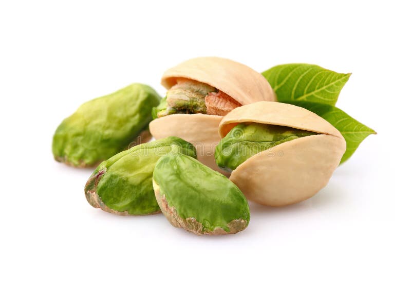 Pistachio with leaves