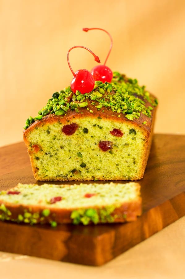 Pistachio loaf cake stock image. Image of sweet, food 13349311